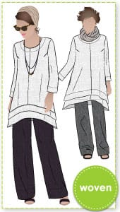 Daisy Designer Tunic and Pant Outfit By Style Arc - Designer tunic top and pant pattern bundle.
