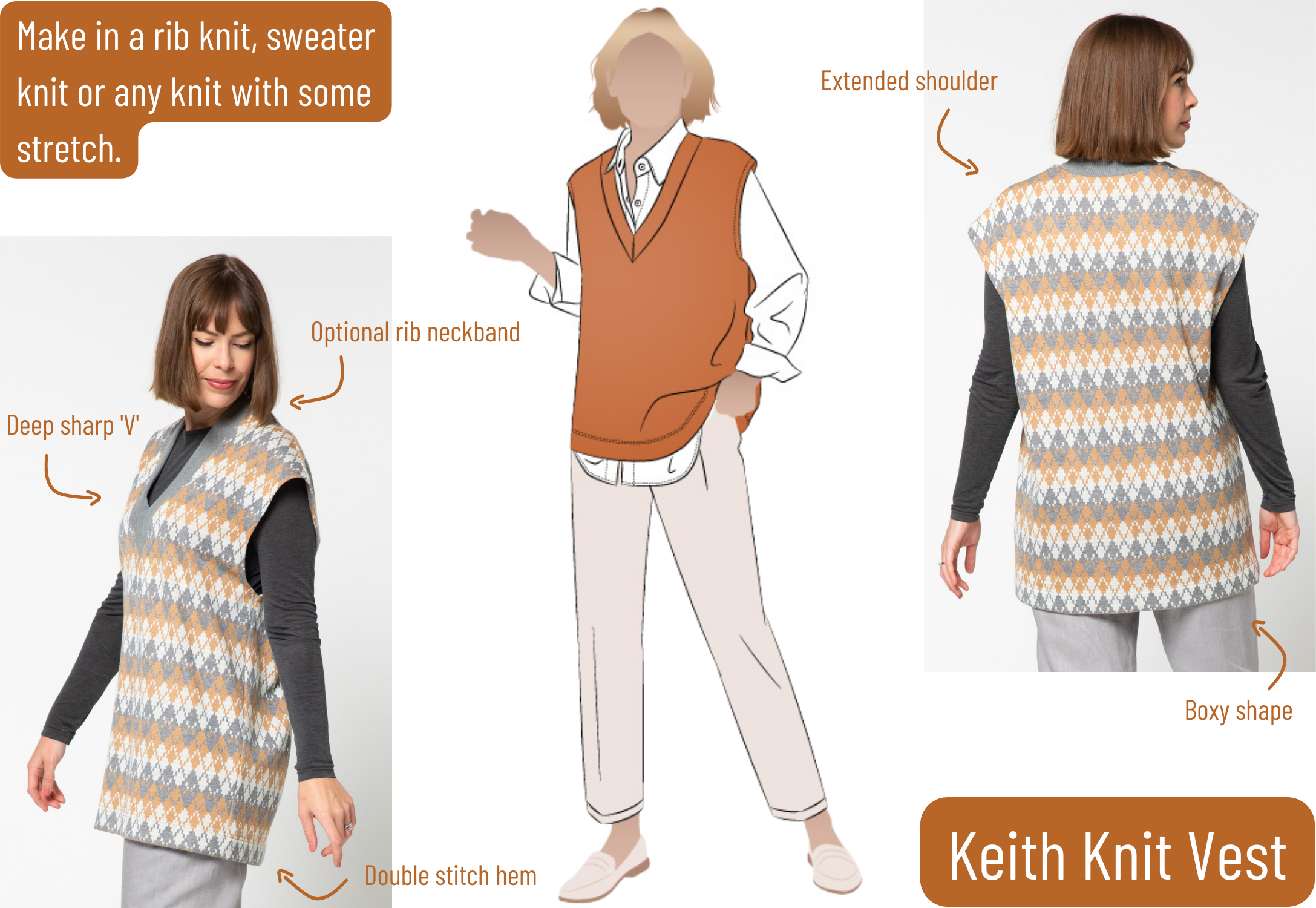 July Bonus Pattern - Keith Knit Vest