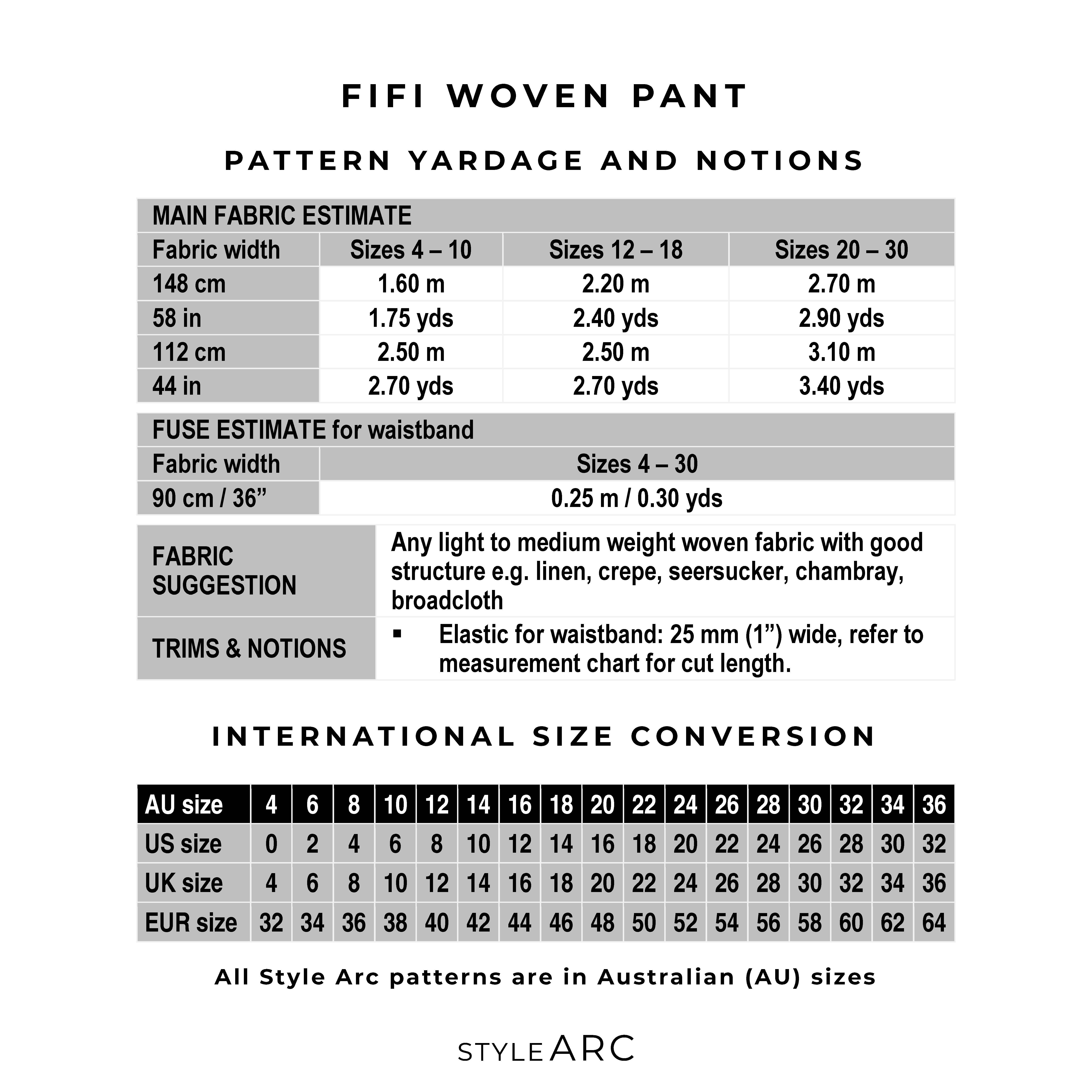 Fifi Woven Pant - Free PDF with any order in August