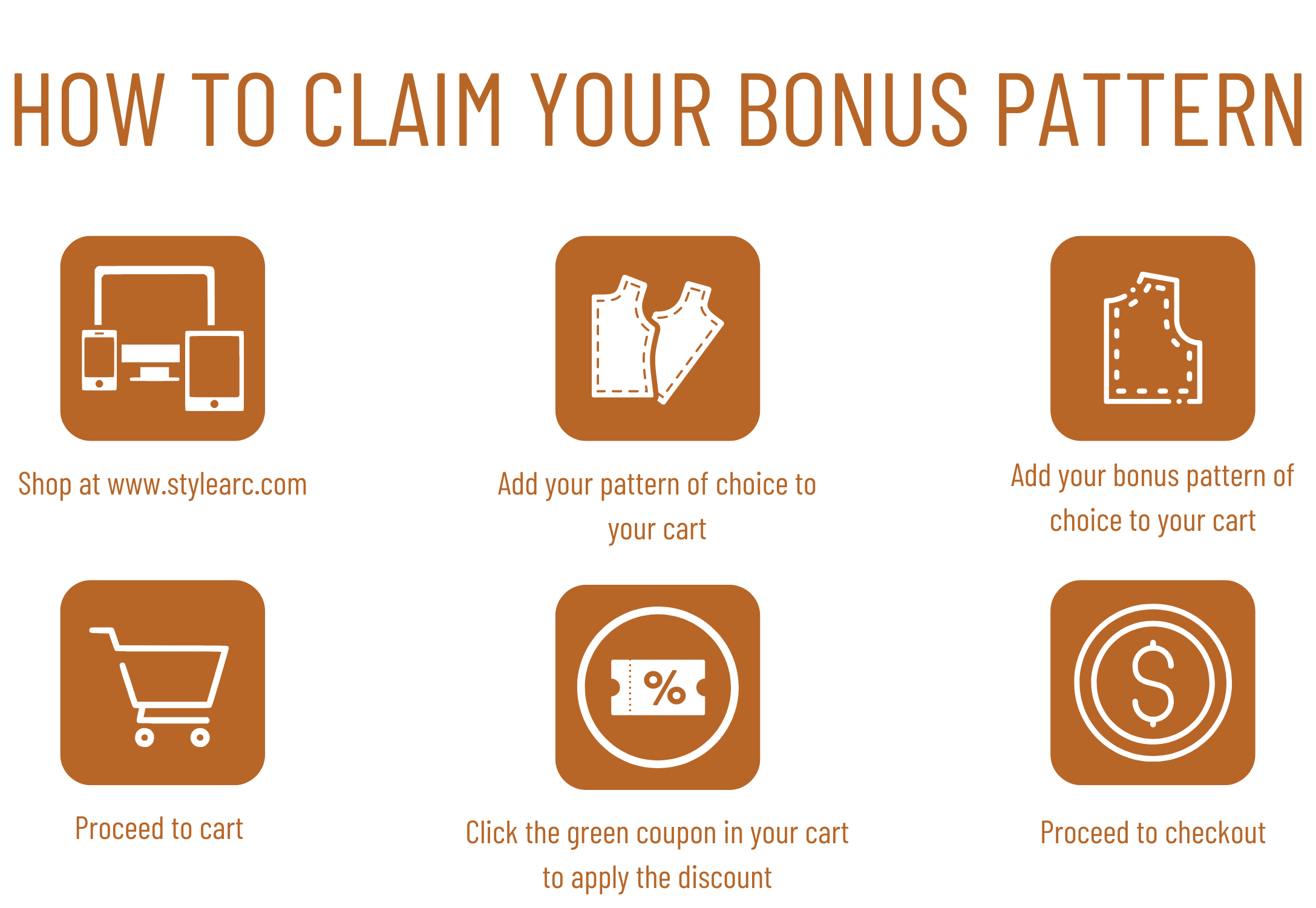 How to claim your bonus pattern