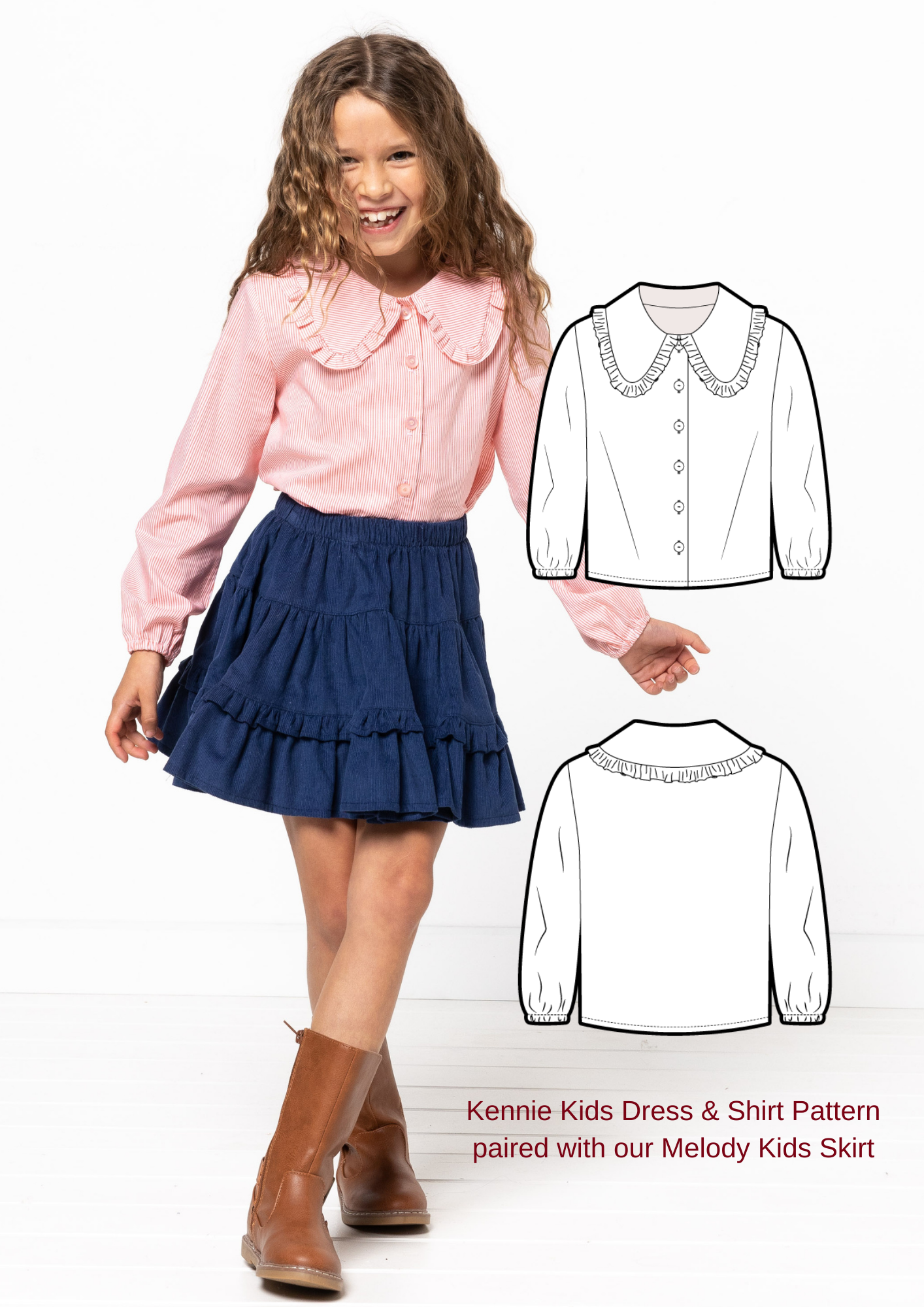 New Pattern Release - Kennie Kids Dress and Shirt 