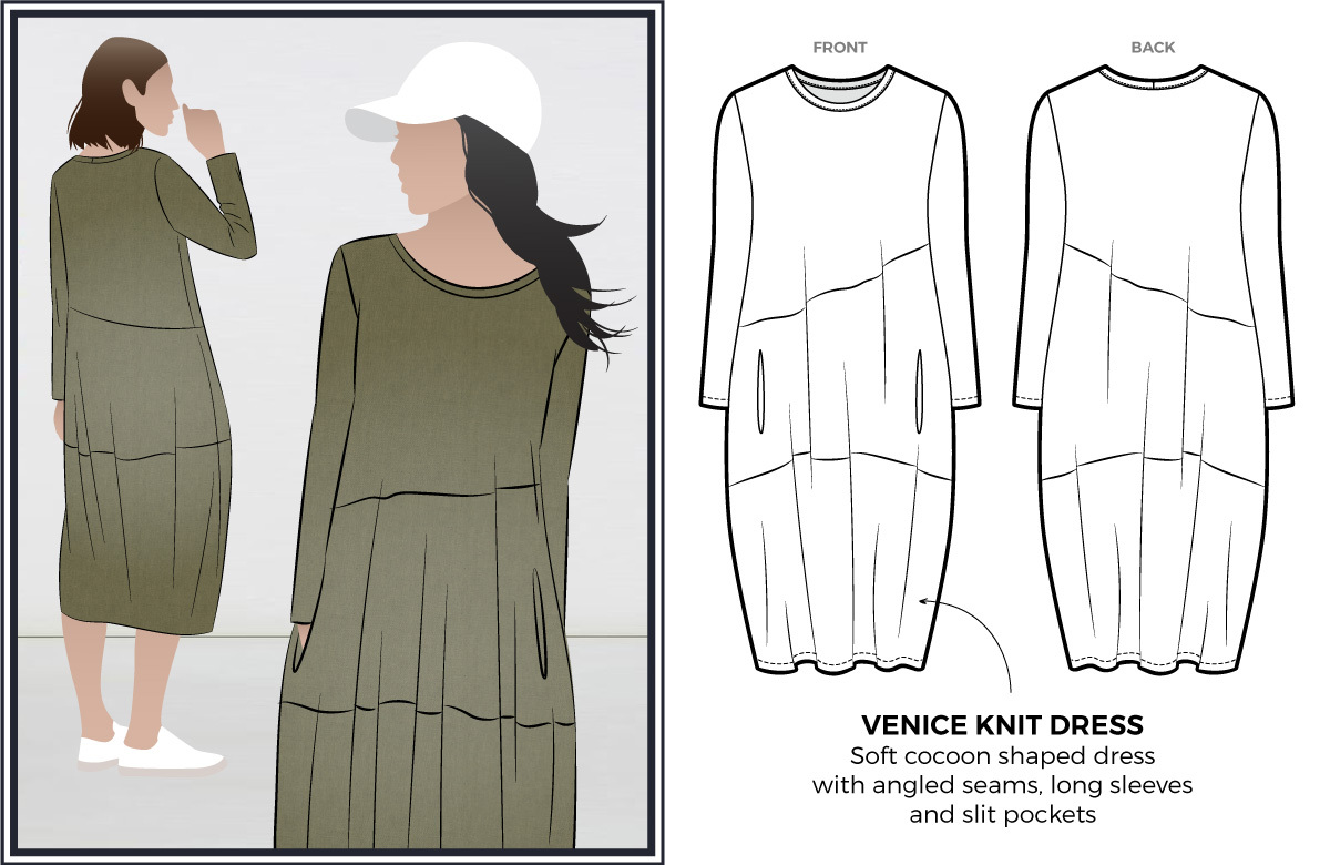 Venice Knit Dress by Style Arc