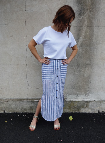 Indigo Maxi Skirt Sewing Pattern by Style Arc