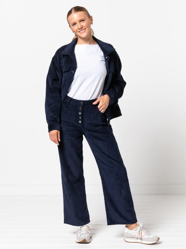 Elwood Jean By Style Arc - This Jean features a shaped waistband, button fly and a straight 7/8th length leg.