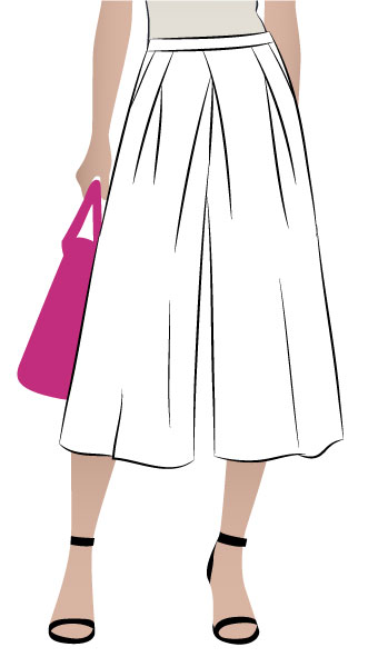 Erin Woven Culottes By Style Arc - Pleat front culottes with angled pockets