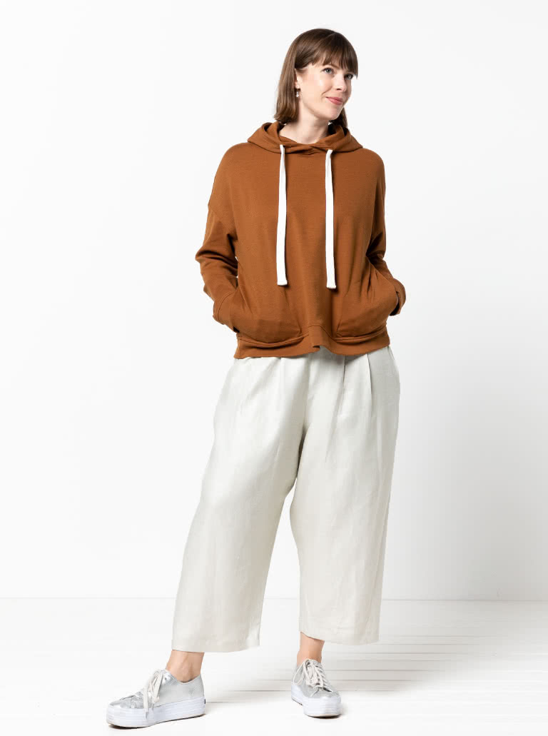 Ethel Designer Pant Sewing Pattern By Style Arc - Elastic waist crop Gaucho pant