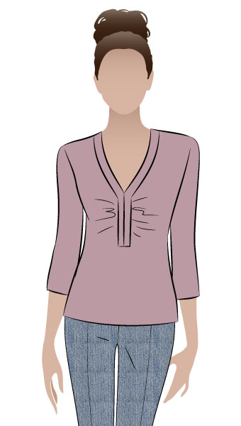 Eva Knit Top By Style Arc - Great knit top with flattering neckline