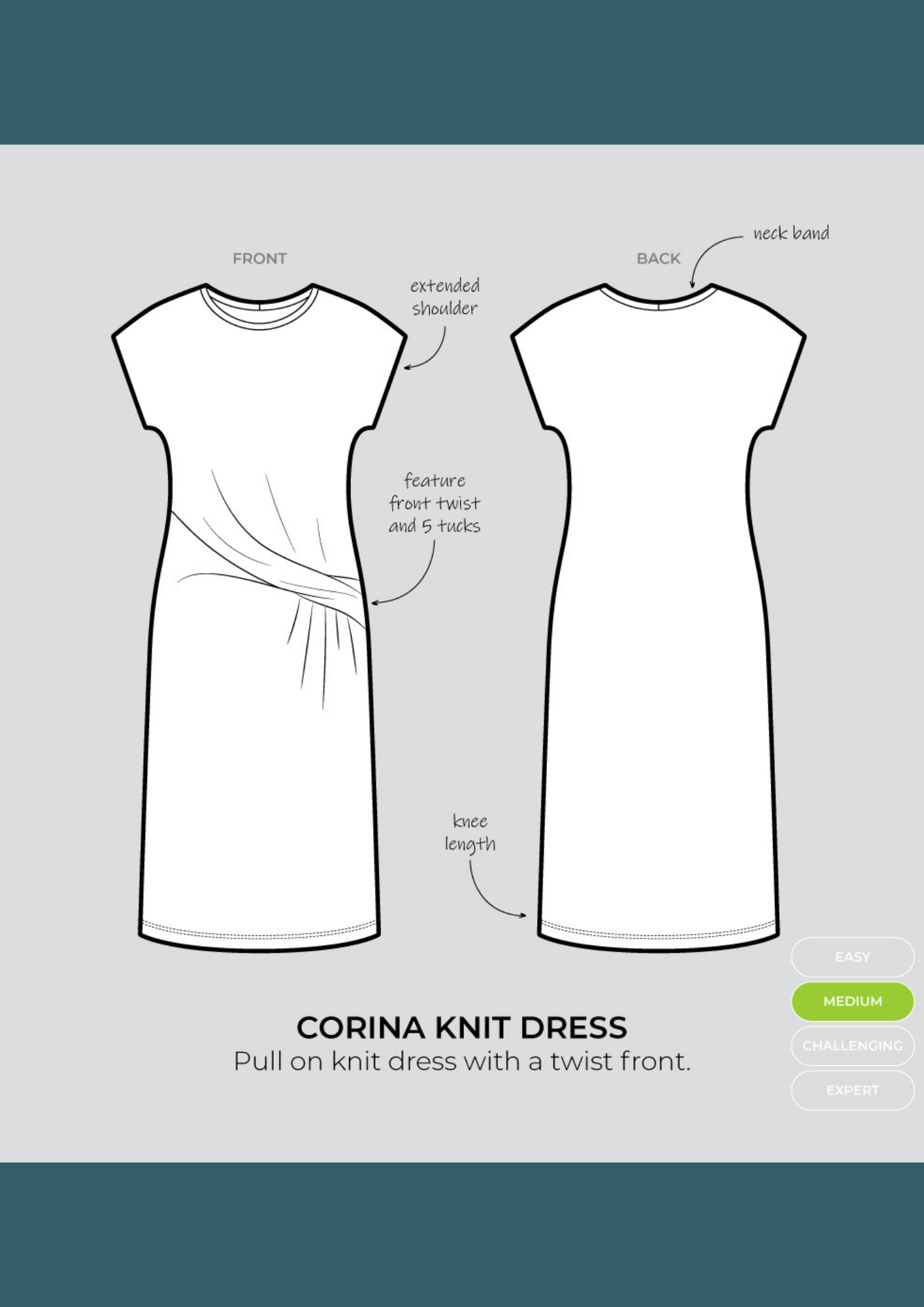 Style Arc New Pattern - Corina Knit Dress