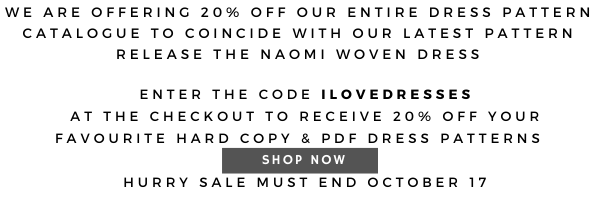 Naomi Woven Dress out now! Pattern Sale 20% off all formats 