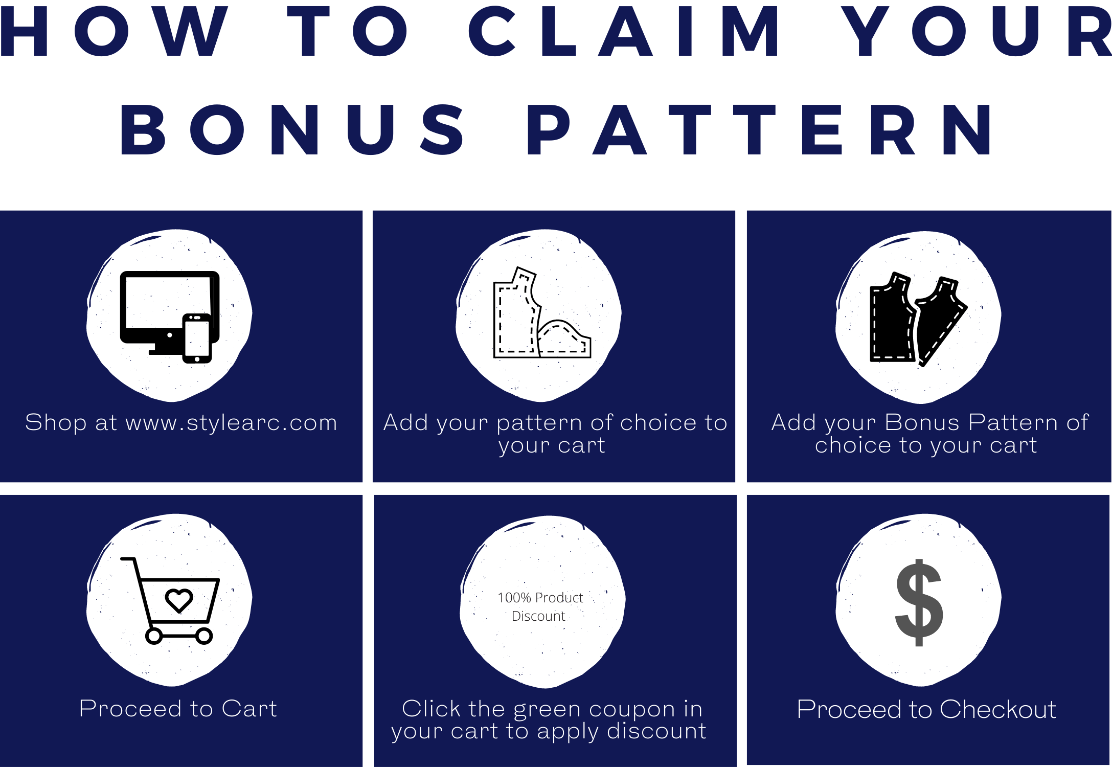 How to claim your bonus pattern