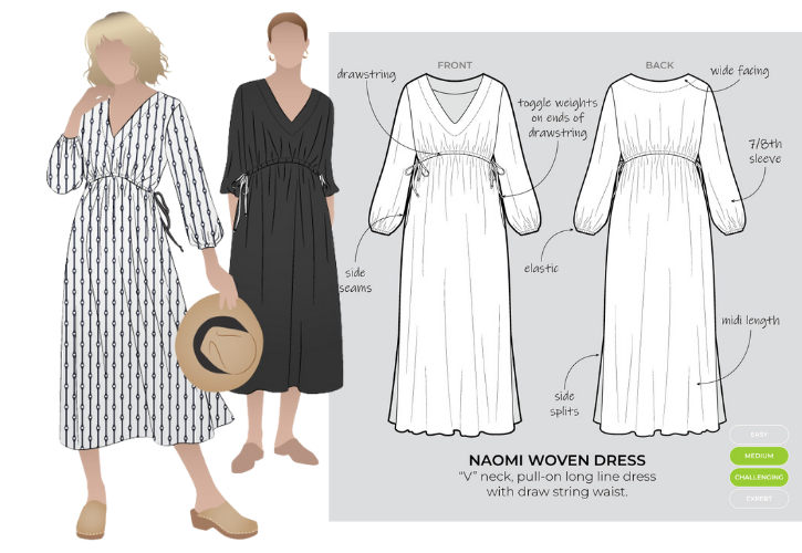 Naomi Woven Dress out now! Pattern Sale 20% off all formats 