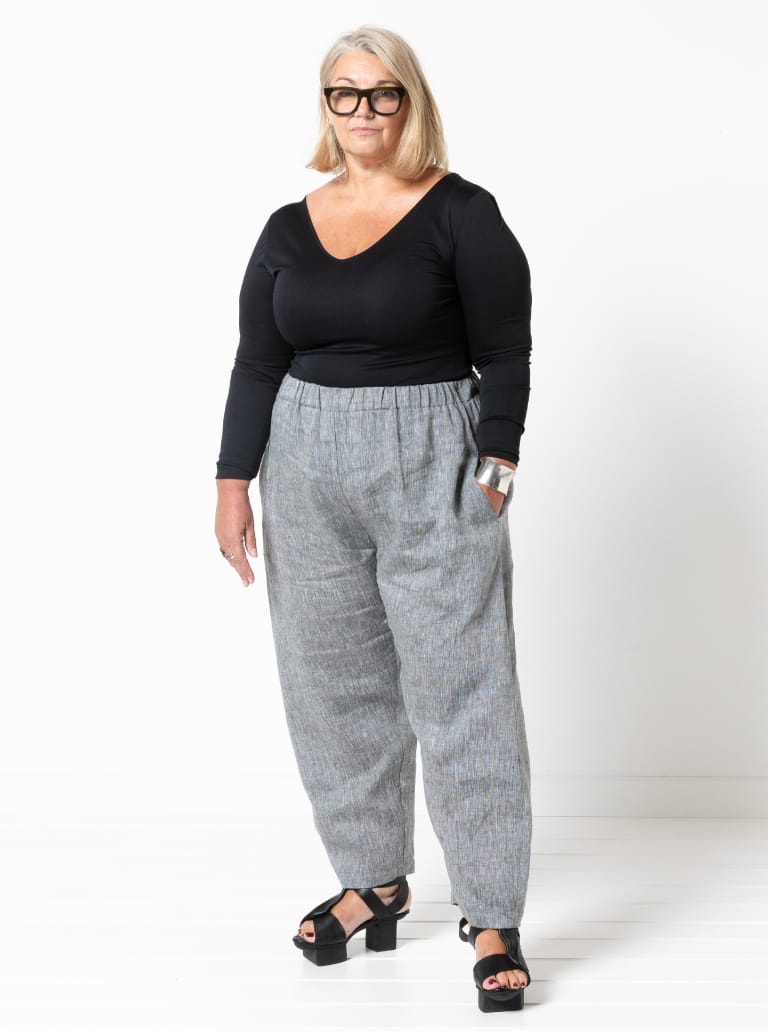 Farrah Knit Bodysuit By Style Arc - Stretch knit basic bodysuit with neck and sleeve options.