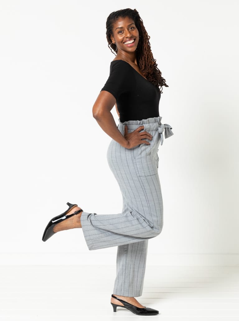 Farrah Knit Bodysuit By Style Arc - Stretch knit basic bodysuit with neck and sleeve options.