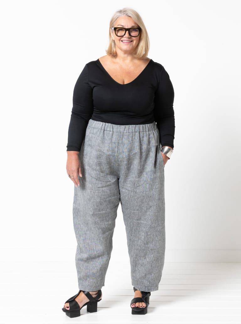Farrah Knit Bodysuit By Style Arc - Stretch knit basic bodysuit with neck and sleeve options.