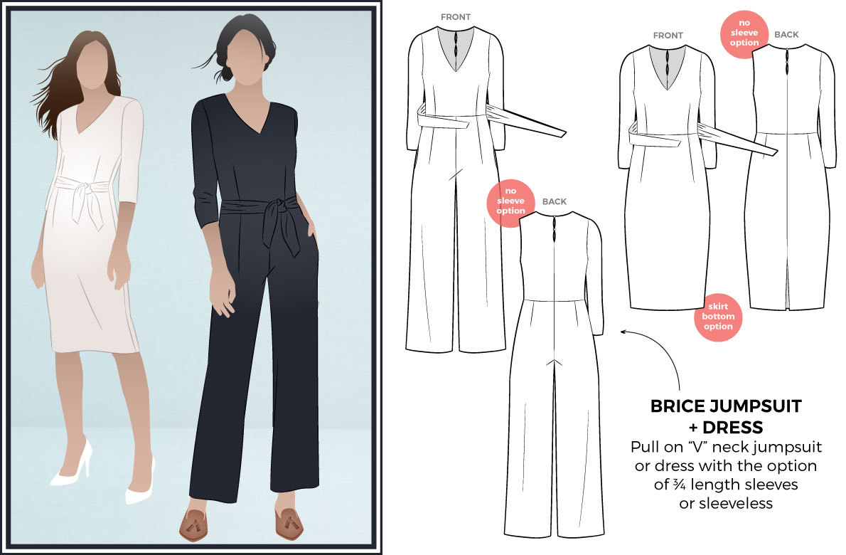 Brice Jumpsuit / Dress Sewing Pattern by Style Arc