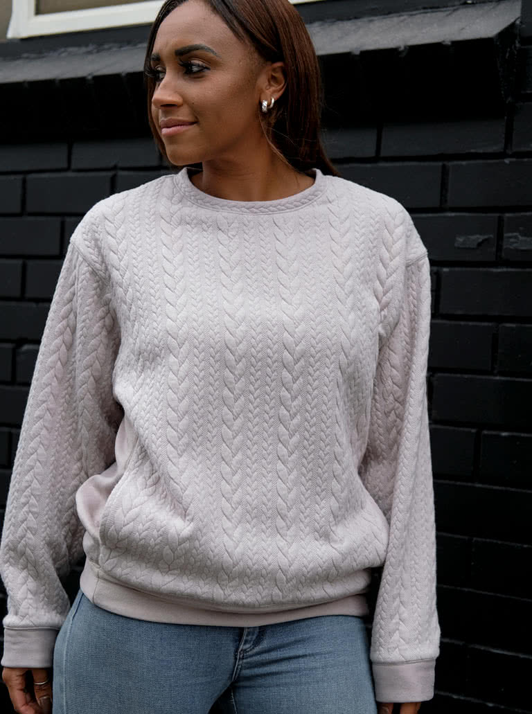 Fenix Sweatshirt By Style Arc - Basic dropped shoulder sweatshirt featuring side panels with inseam pockets.