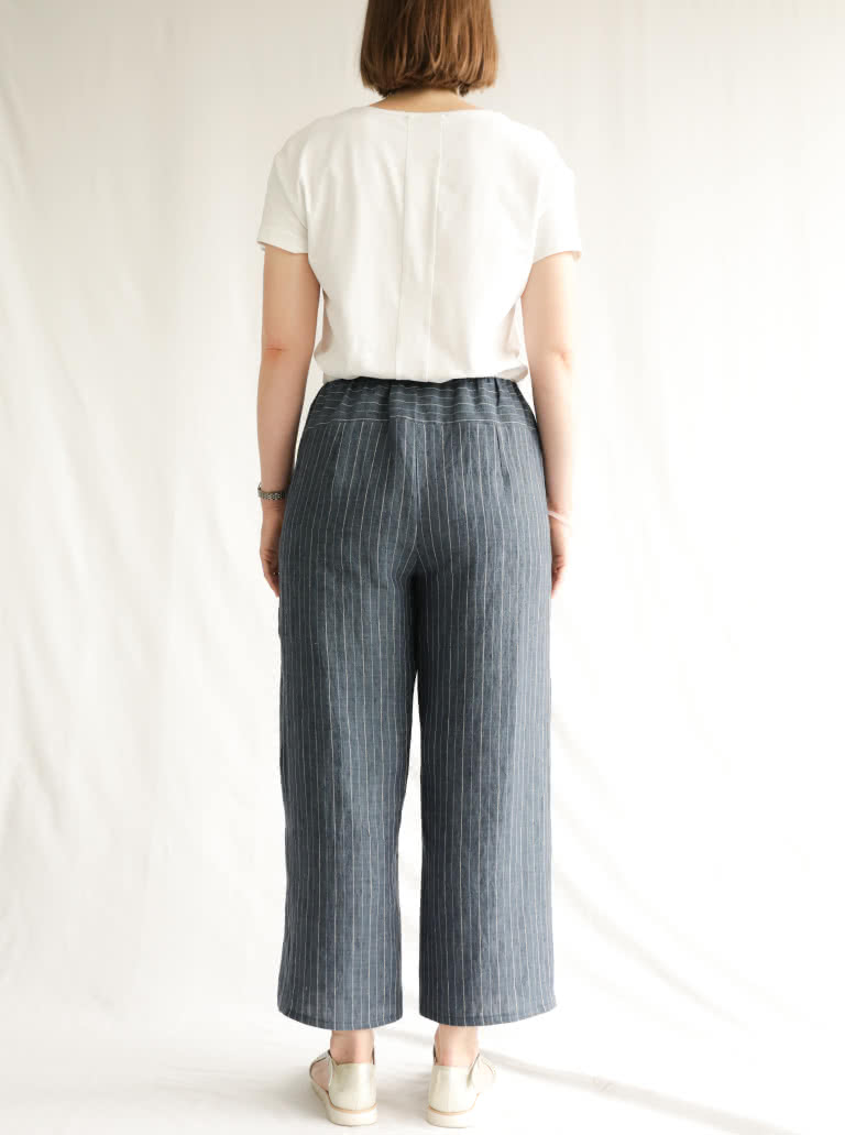 Fifi Woven Pant By Style Arc - Pull-on wide leg pant sewing pattern for woven fabrics