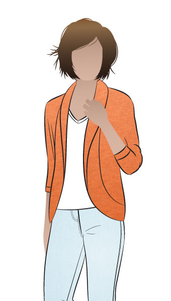 Fiona Knit Top By Style Arc - Great knit cardigan with dolman sleeve & shawl collar