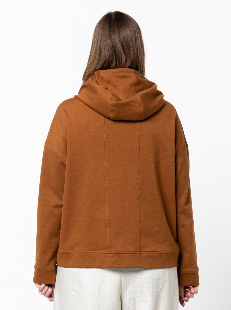 Fitzroy Hoodie By Style Arc - Square shaped windcheater with a hood and in seam pockets.