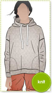 Fitzroy Hoodie By Style Arc - Square shaped windcheater with a hood and in seam pockets.