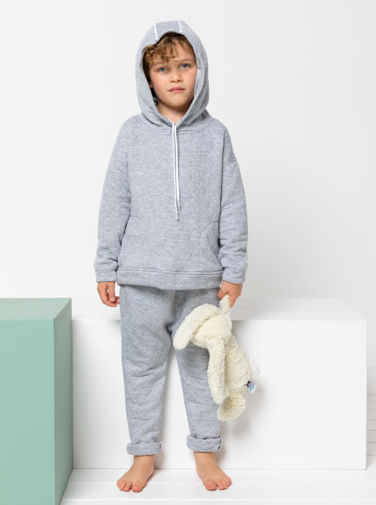 Fitzroy Kids Hoody By Style Arc - Square shaped windcheater with a hood and in seam pockets.
