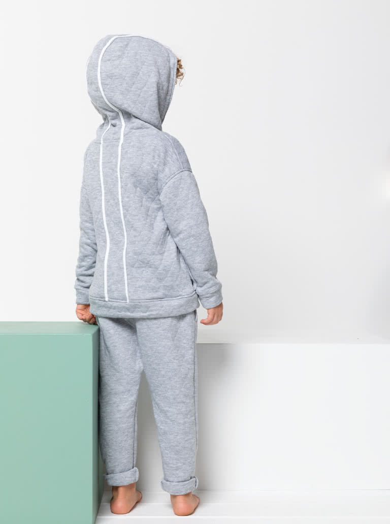 Fitzroy Kids Hoody By Style Arc - Square shaped windcheater with a hood and in seam pockets.