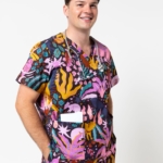 Flossy Woven Scrubs Set