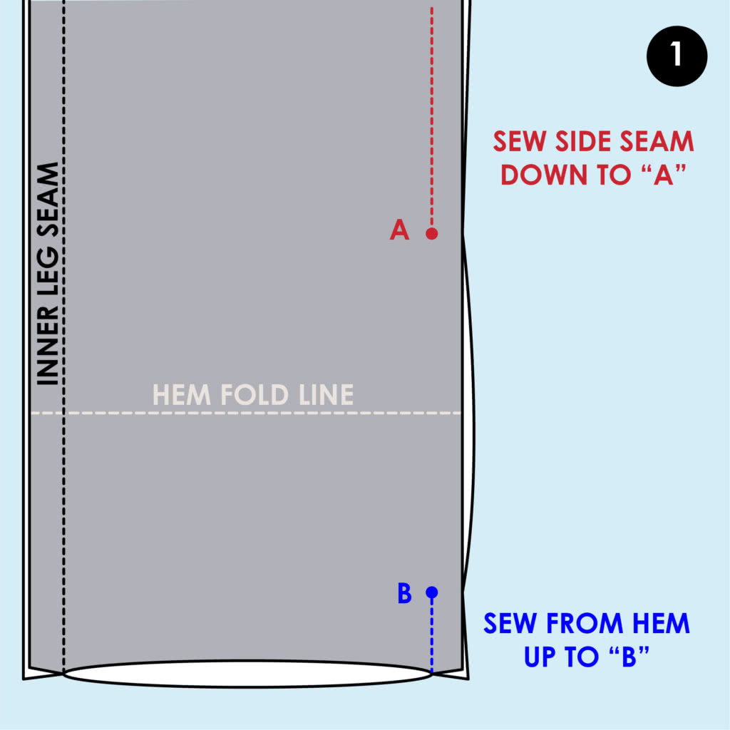 How to Sew a Split Hem