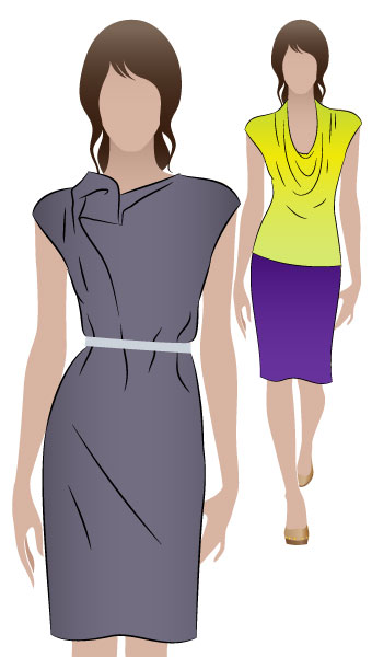Franki Dress / Top By Style Arc - Cowl neck dress / top