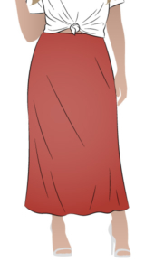 Genoa Bias Cut Skirt by Style Arc - Pull-on, ankle-length bias cut skirt