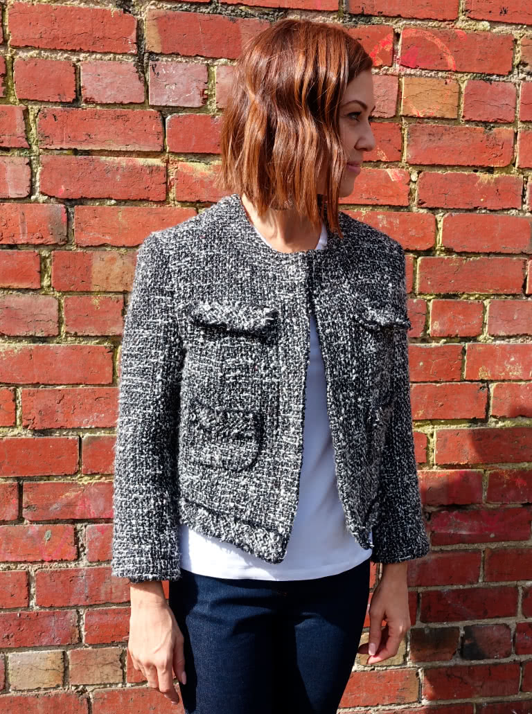 Gigi Jacket Sewing Pattern By Style Arc - Classically styled fully-lined semi fitted jacket