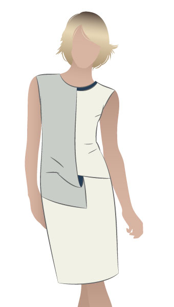 Gillian Drape Dress By Style Arc - Sophisticated draped front dress