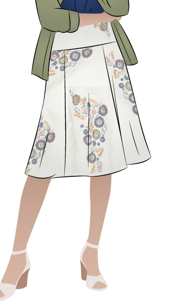 Gorgeous Gore Skirt By Style Arc - Great 6 gore knit jersey pull on skirt