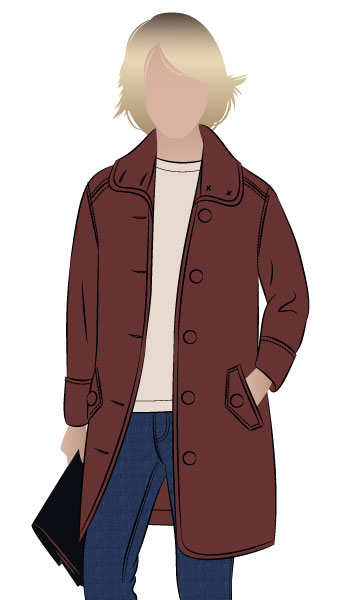 Grace Trans-Seasonal Coat By Style Arc - Easy to wear every day unlined coat for all seasons