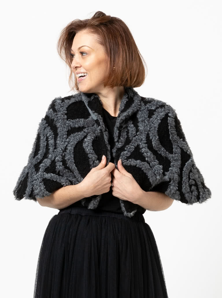 Greta Cape Sewing Pattern By Style Arc - This lined cape is a great though over piece