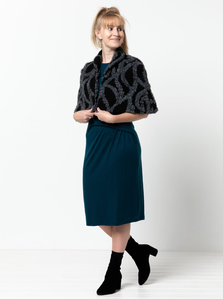 Greta Cape Sewing Pattern By Style Arc - This lined cape is a great though over piece