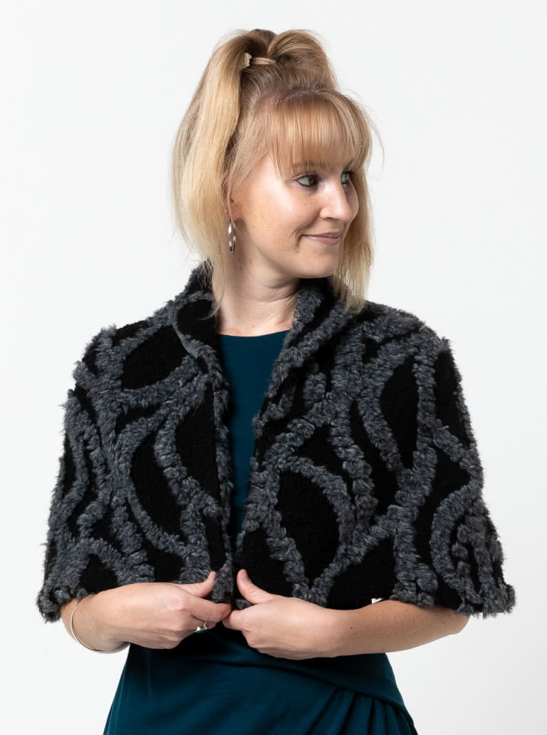 Greta Cape Sewing Pattern By Style Arc - This lined cape is a great though over piece