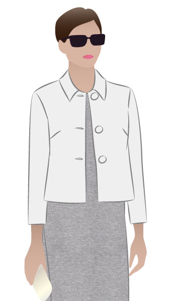 Harriet Jacket By Style Arc - Simple boxy shaped lined jacket.