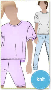 Hayden Teens Tee By Style Arc - Short sleeved, boxy shape knit tee with dropped shoulders, for teens 8-16.