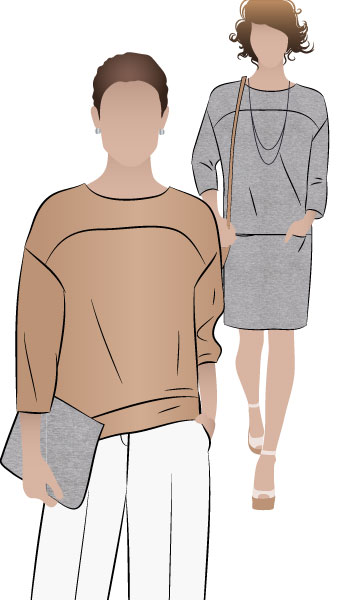 Hazel Combo By Style Arc - Oversized cocoon dress with so many options