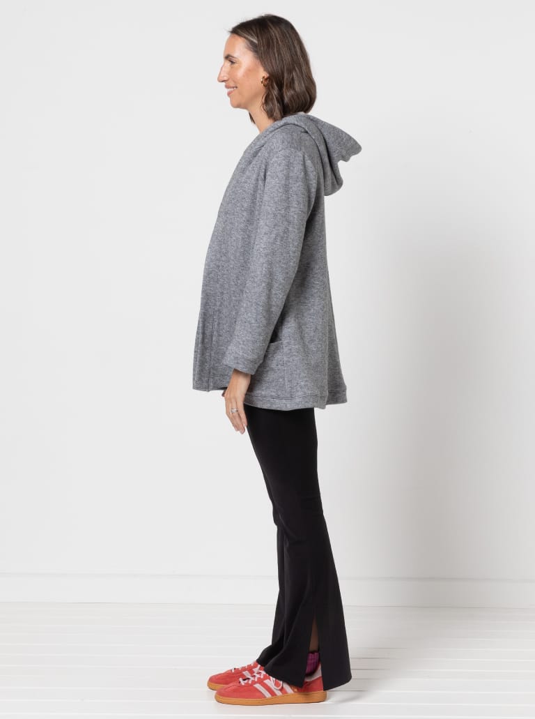 Heidi Hooded Knit Cardi By Style Arc - Fashionable throw on knit cardi with hood