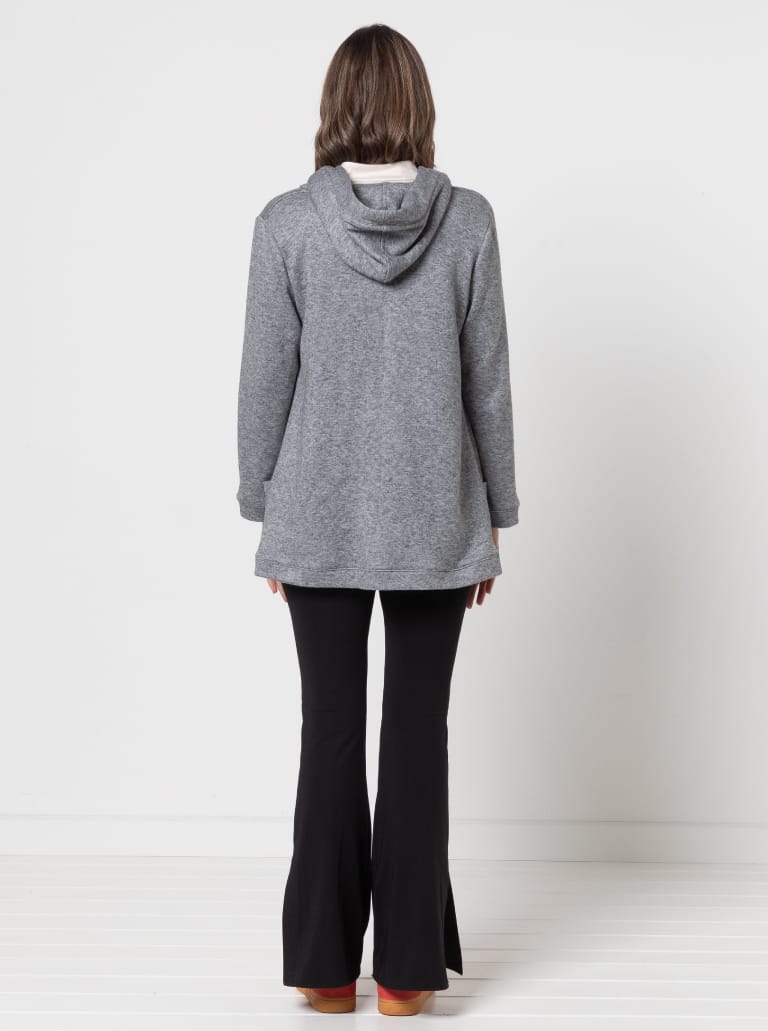 Heidi Hooded Knit Cardi By Style Arc - Fashionable throw on knit cardi with hood