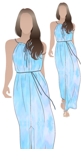 Holiday Maxi Cover Up By Style Arc - Keyhole maxi cover up