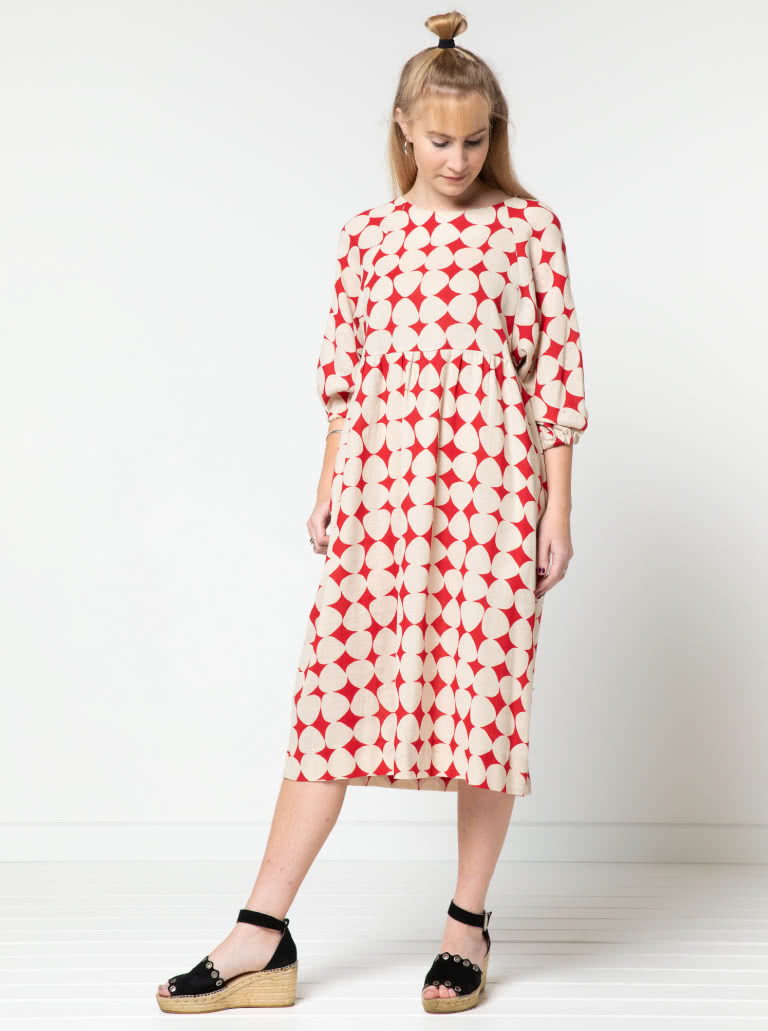 Hope Woven Dress By Style Arc - Versatile, easy fit dress with a 7/8th sleeve length