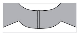 felled seam tutorial- step 3