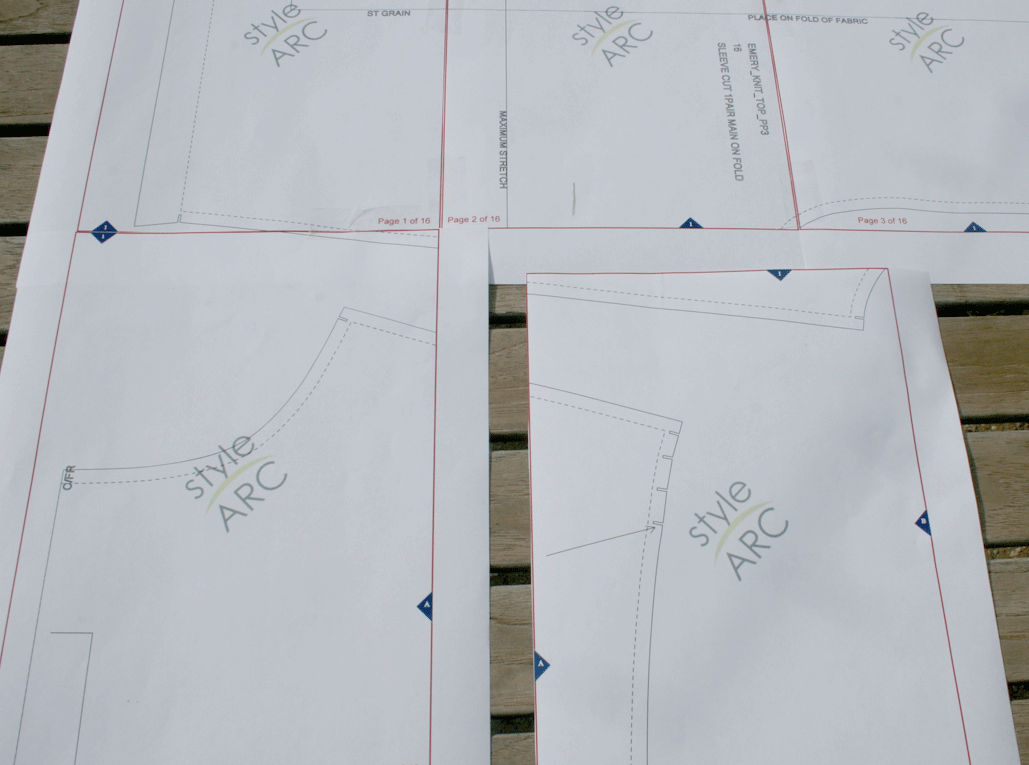How to print PDF patterns at home - progress photo 2