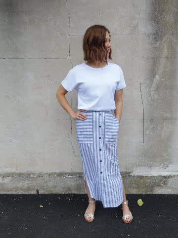 cotton maxi skirt quilt