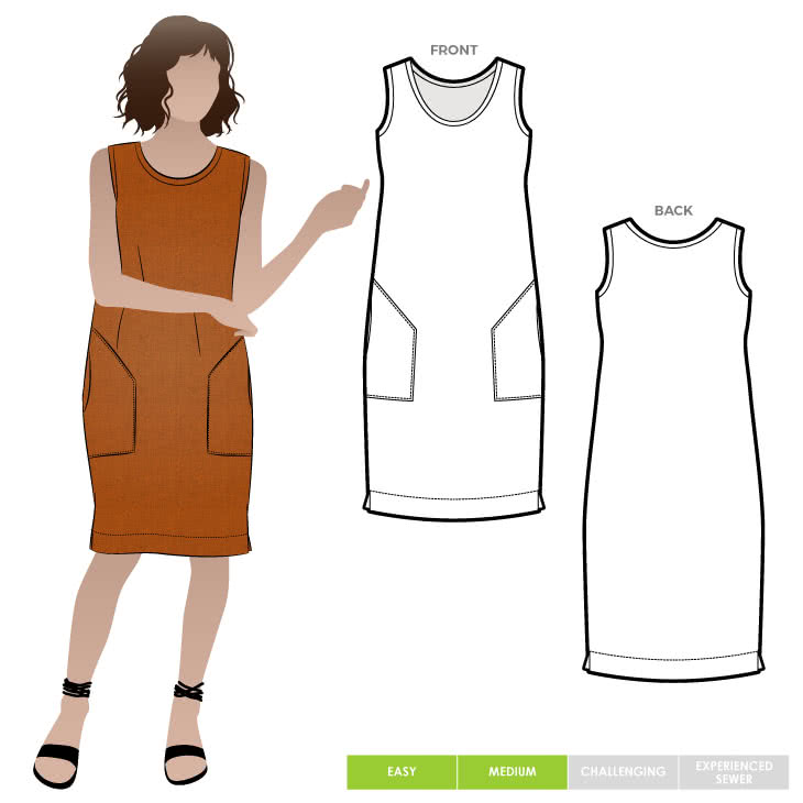 Iris Woven Dress Sewing Pattern – Casual Patterns – Style Arc