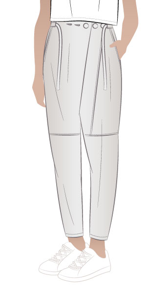 Isla Pant By Style Arc - Easy fit wrap front pant