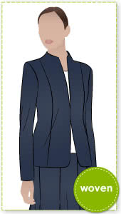 Janet Jacket Sewing Pattern By Style Arc - Great smooth shape lined jacket